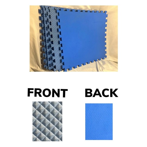 Foam Tiles Exercise Workout Mat Kids / Home Gym Green Purple Blue Red Puzzle - Picture 4 of 9